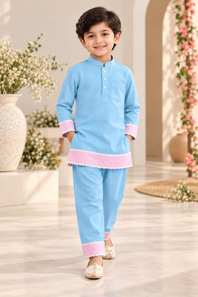 Pre Order: Sky Petal Kurta Set