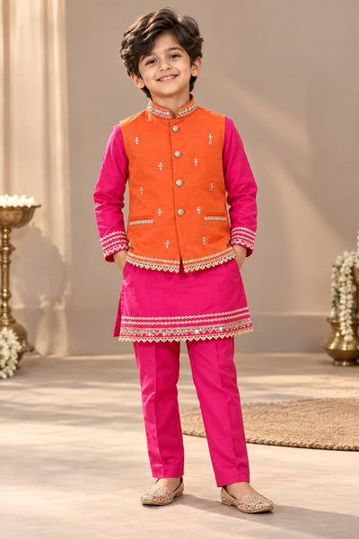 Pre Order: Kesari Gulal Kurta Set