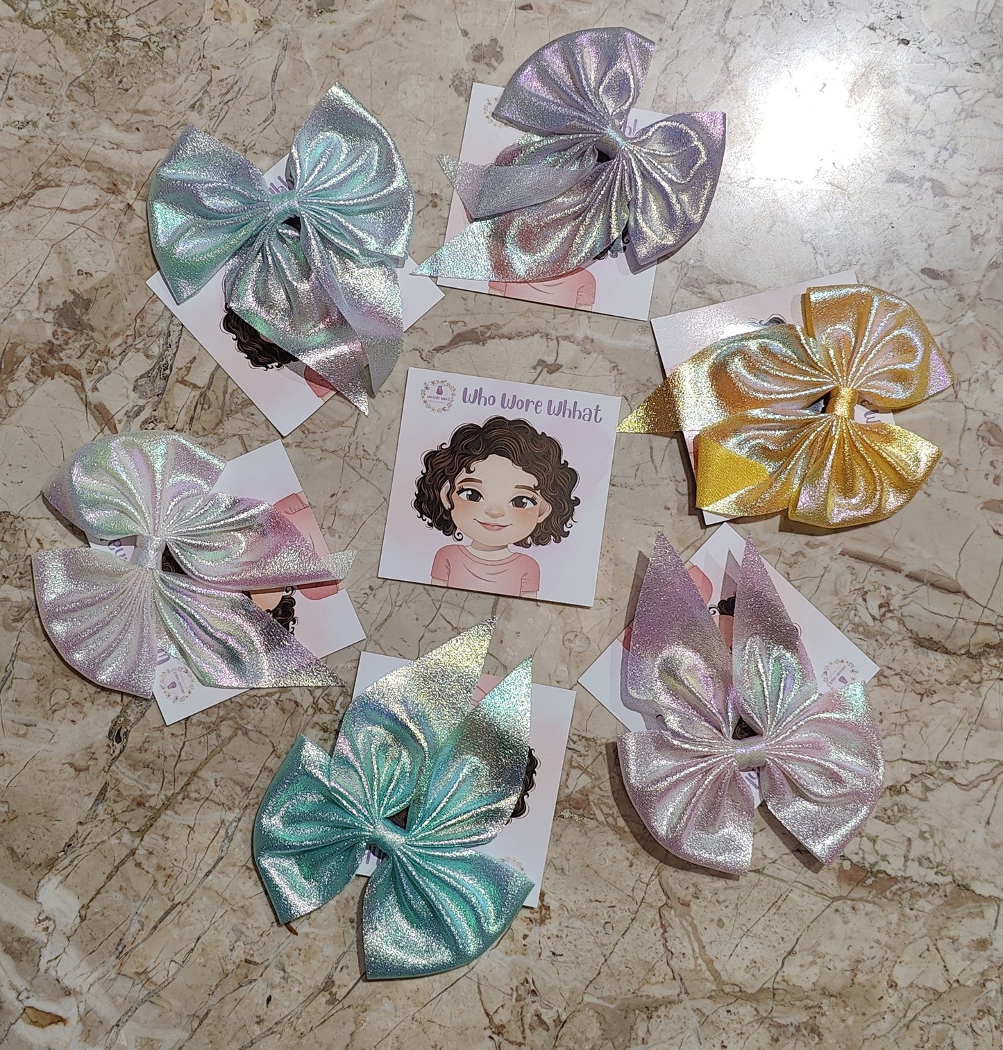 Shiny Bow Set of 6