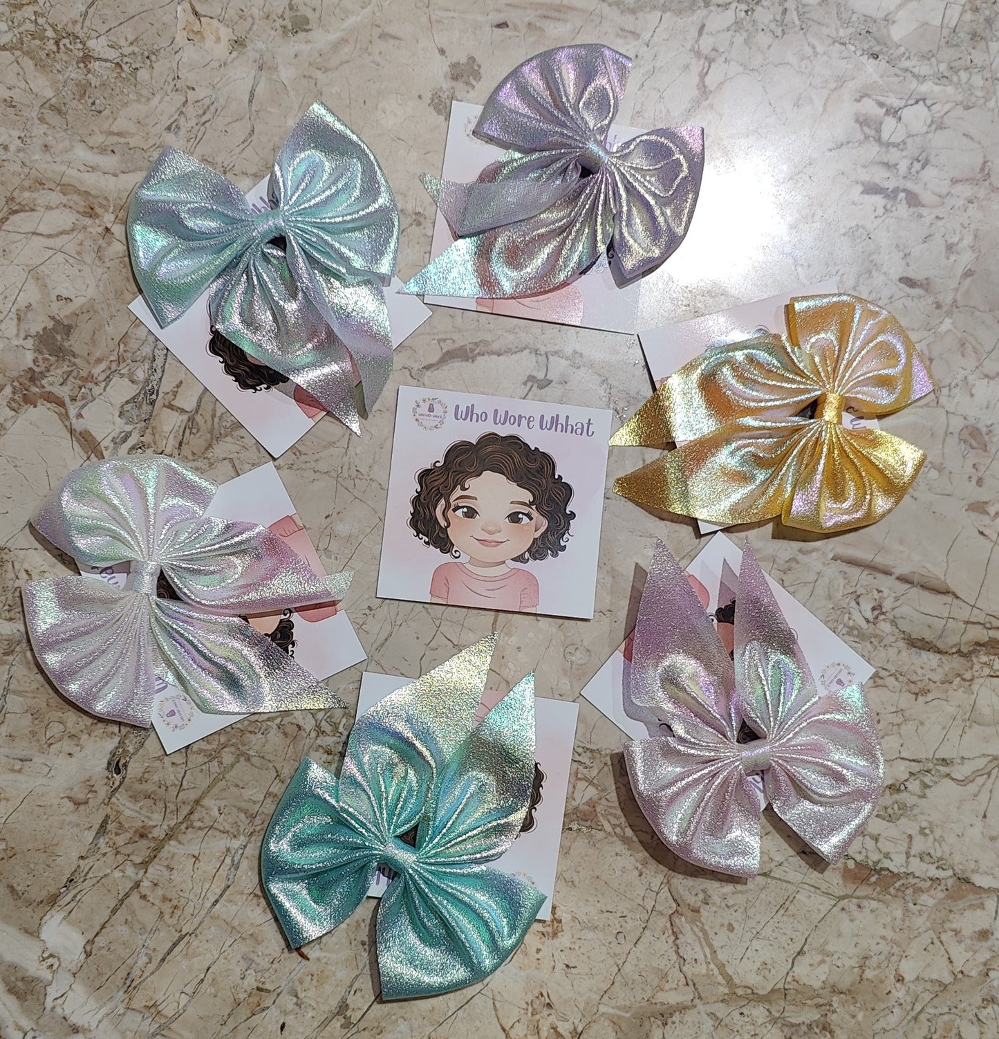 Shiny Bow Set of 6