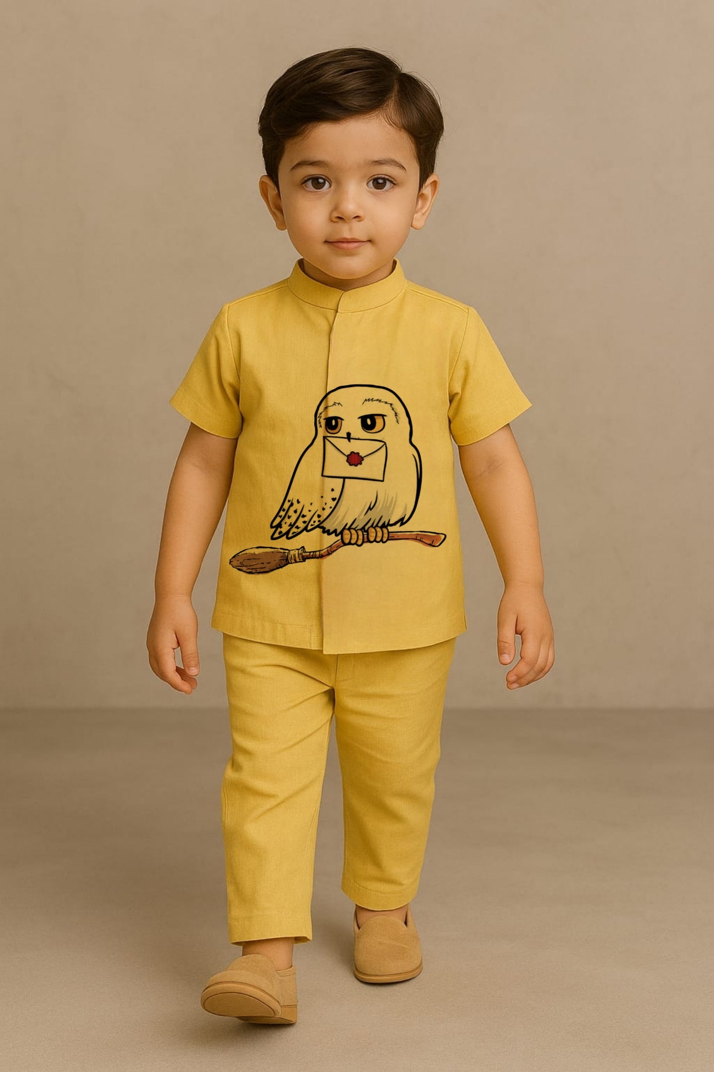 Pre Order: Yellow Harry Potter Hand Painted Coord Set