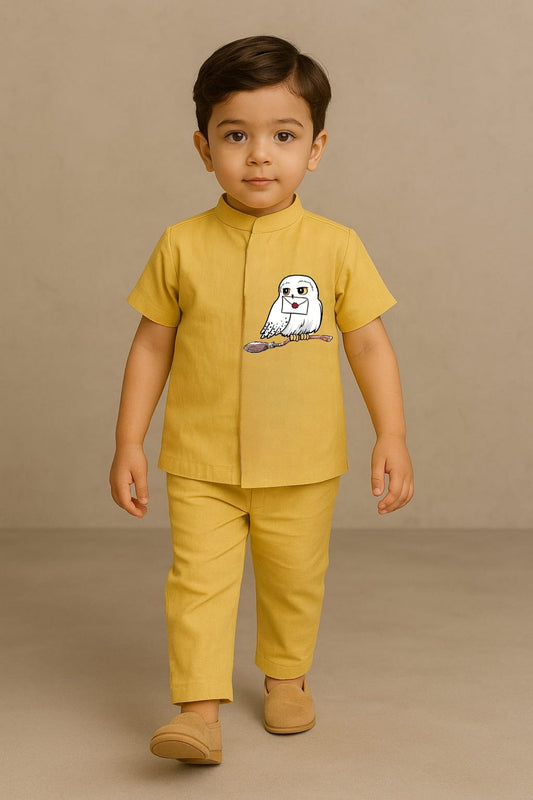 Pre Order: Yellow Hedwig Hand Painted Coord Set