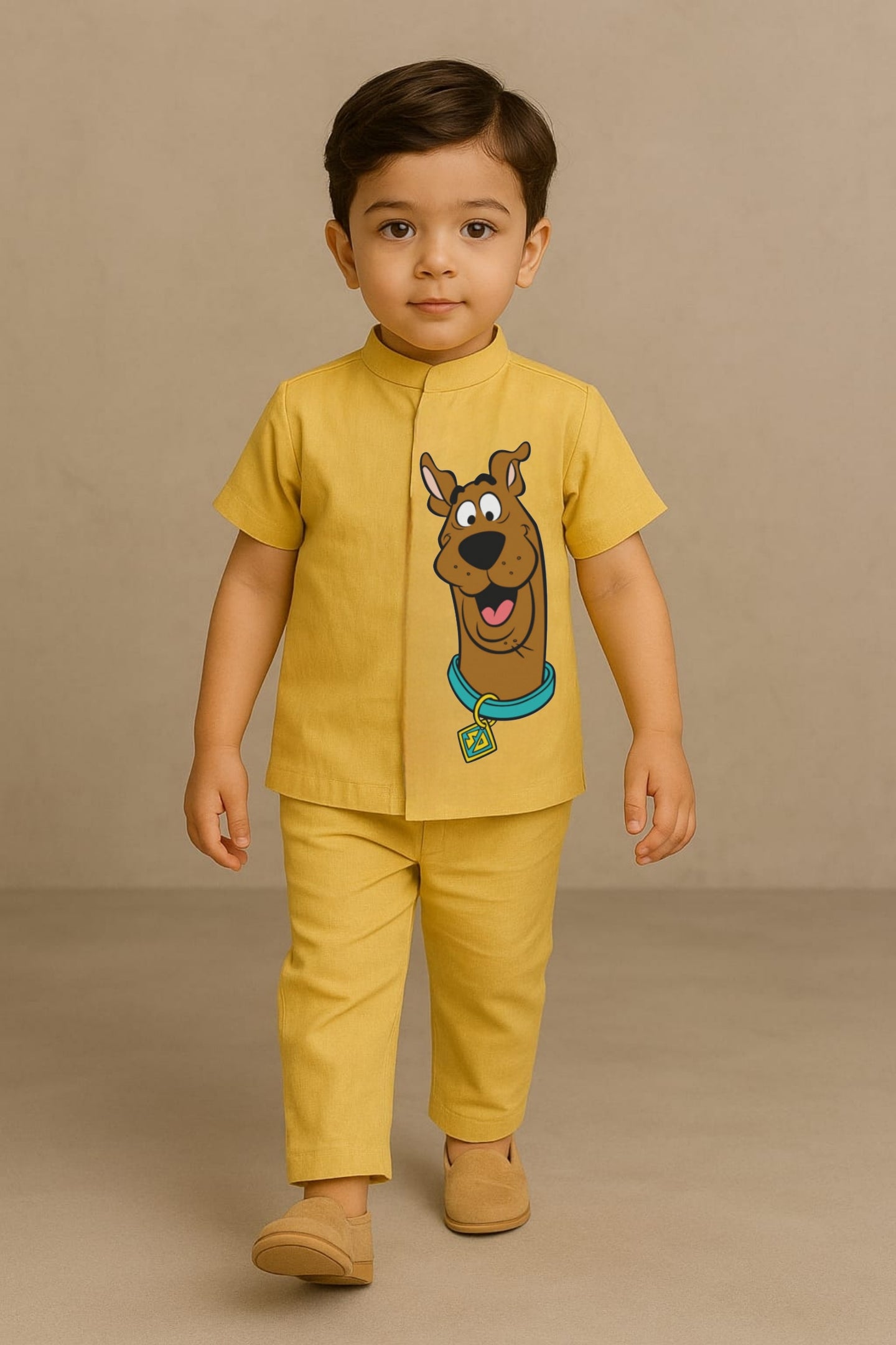 Pre Order: Yellow Scooby -Doo Hand Painted Coord Set