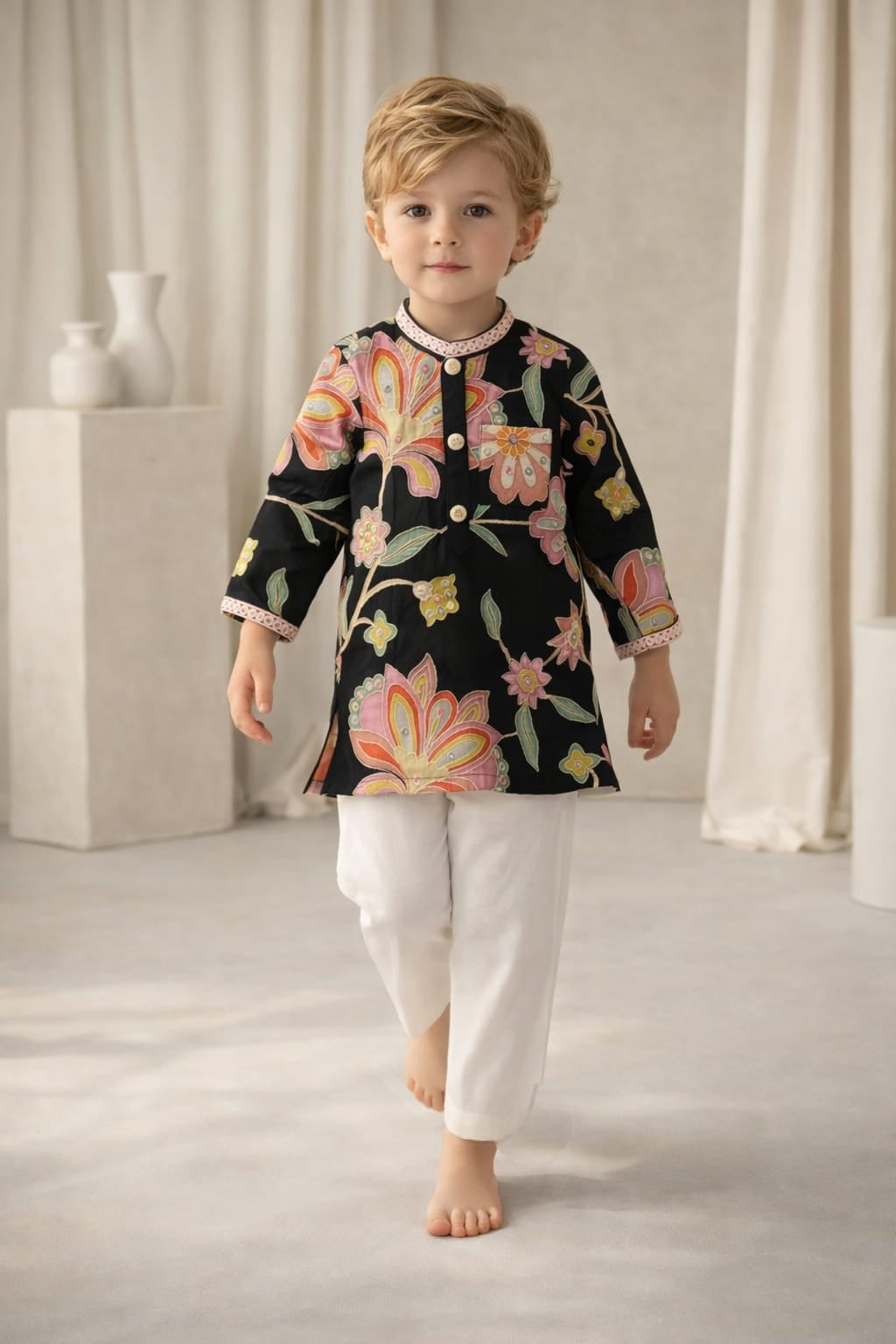 Pre Order: Phoolwari kurta And pyjama