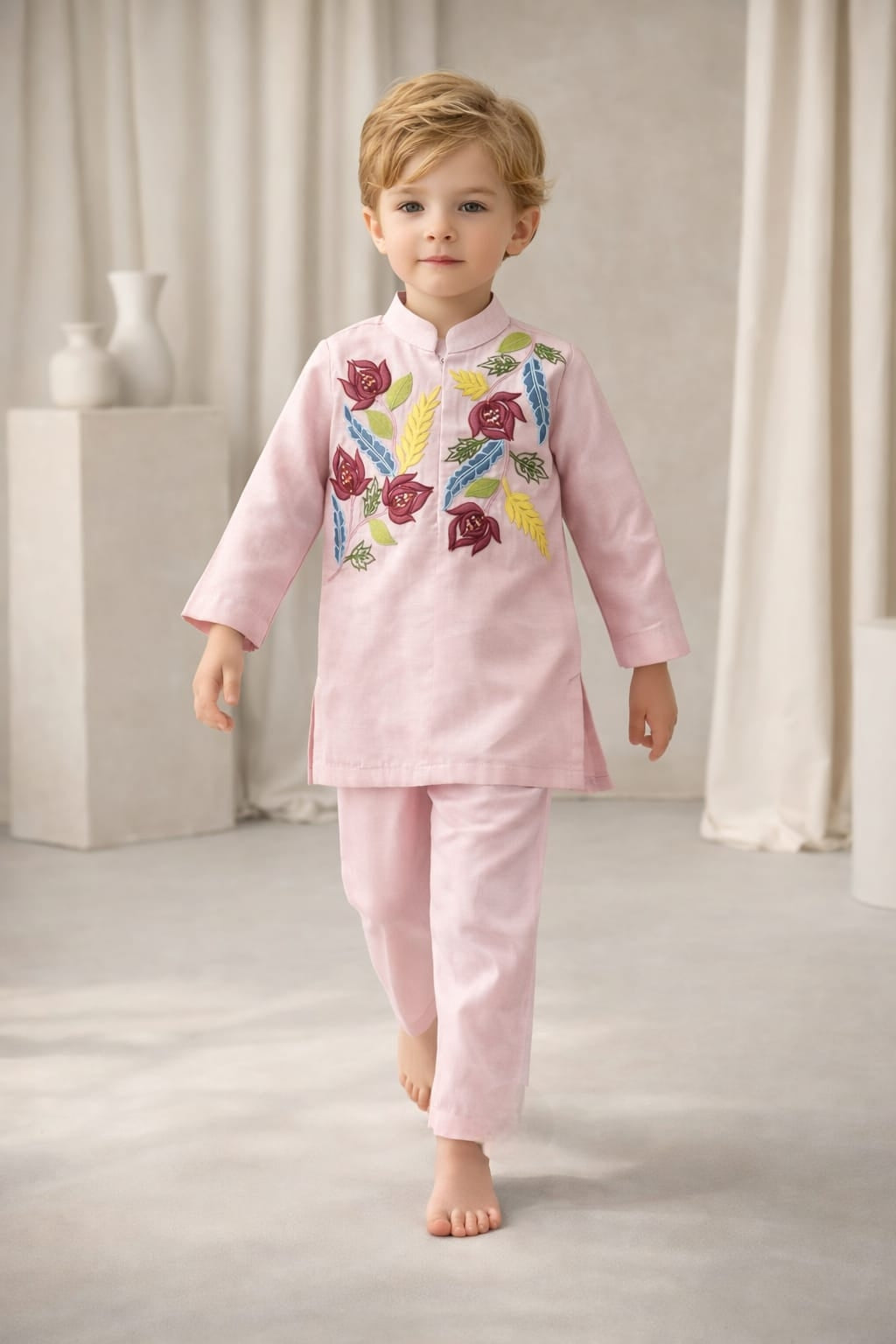 Pre Order: Rose Bloom Kurta Set