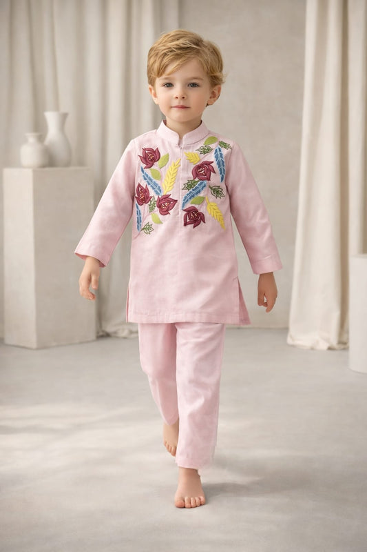 Pre Order: Rose Bloom Kurta Set