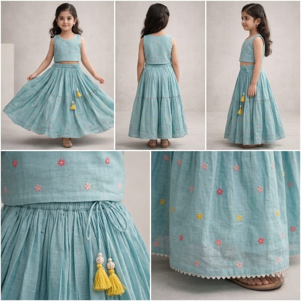 Pre Order: Neel Pankhuri Lehenga Set