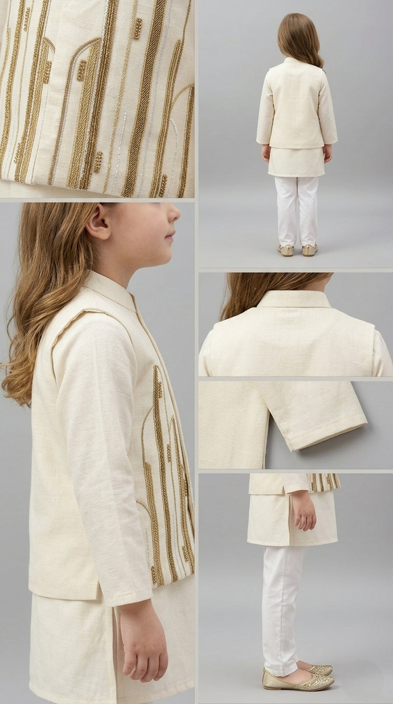 Pre Order: White Royale Kurta Set