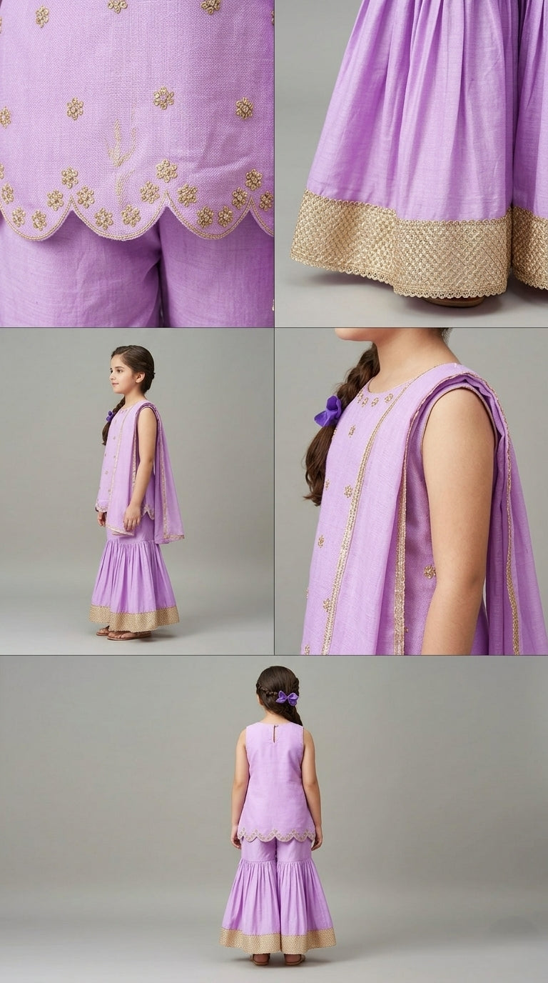 Pre Order: Lilac Dream Sharara Set