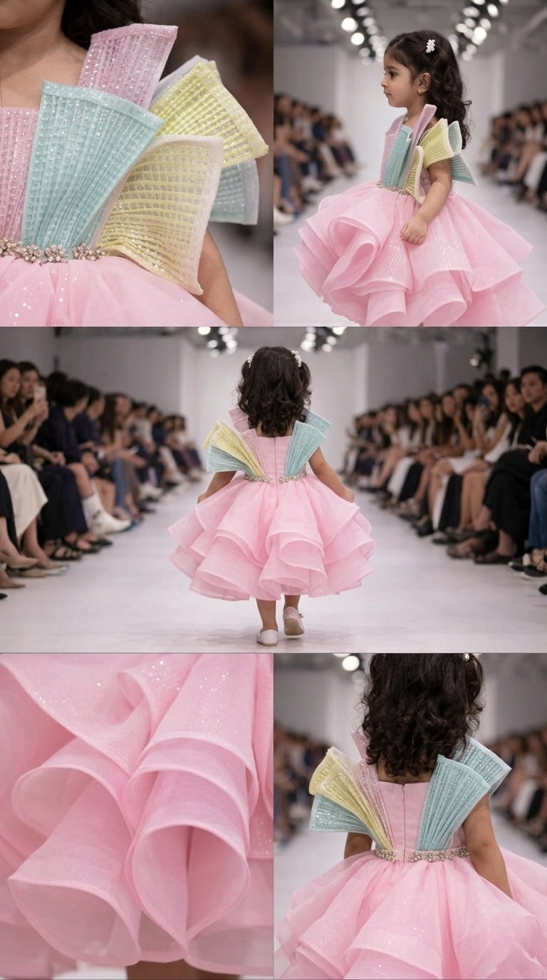 Pre Order: Pastel Rainbow Princess Dress