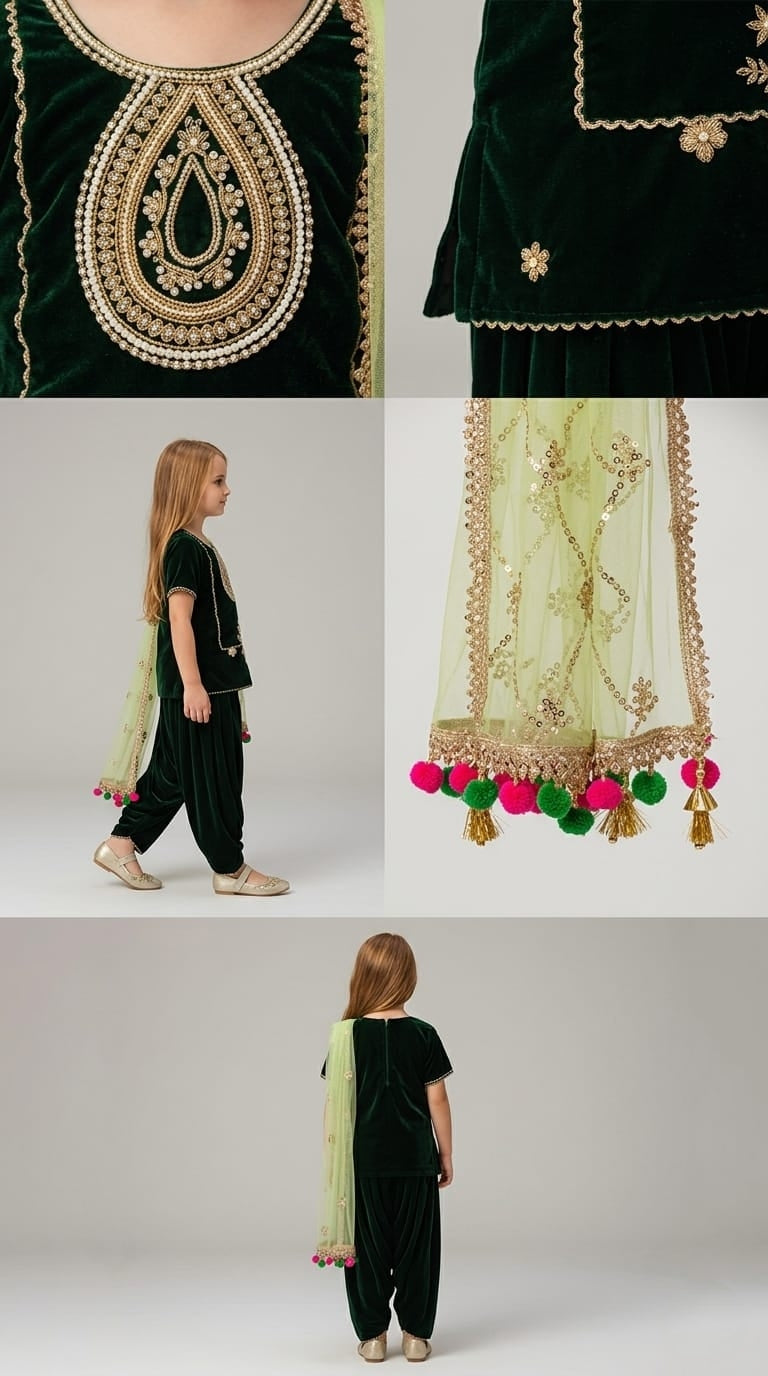 Pre Order: Emerald Royal Dhoti Set