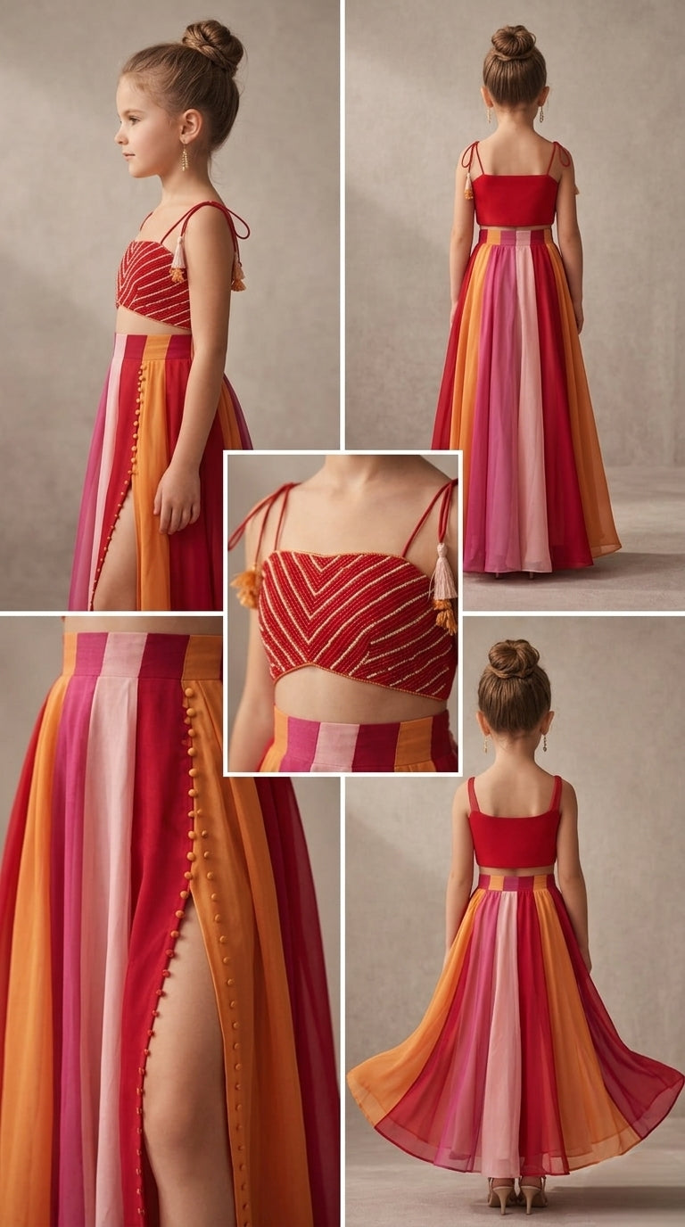 Pre Order: Rangoli Bloom Lehenga Set