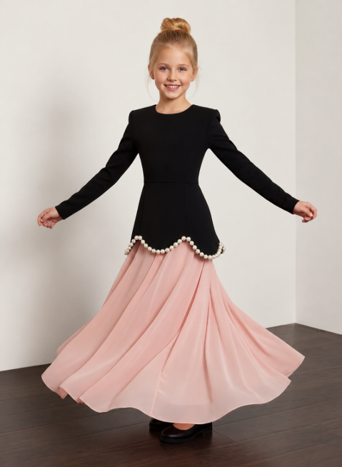 Pre Order: Blush Pearl Elegance Gown