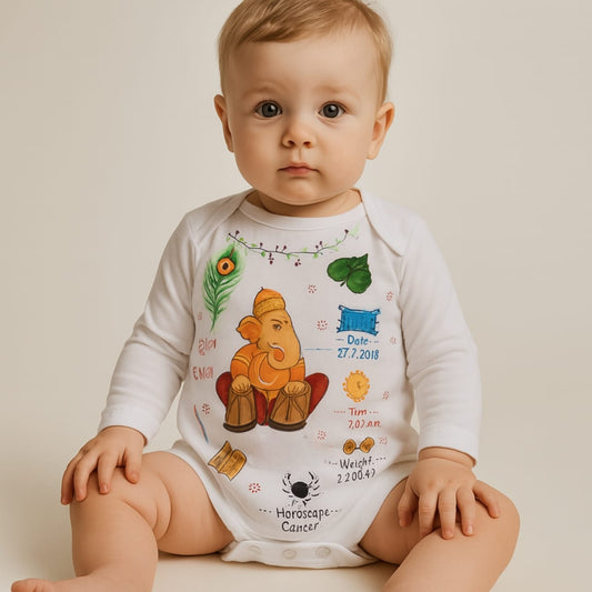 Personalized Hand-Painted My Story Baby Romper
