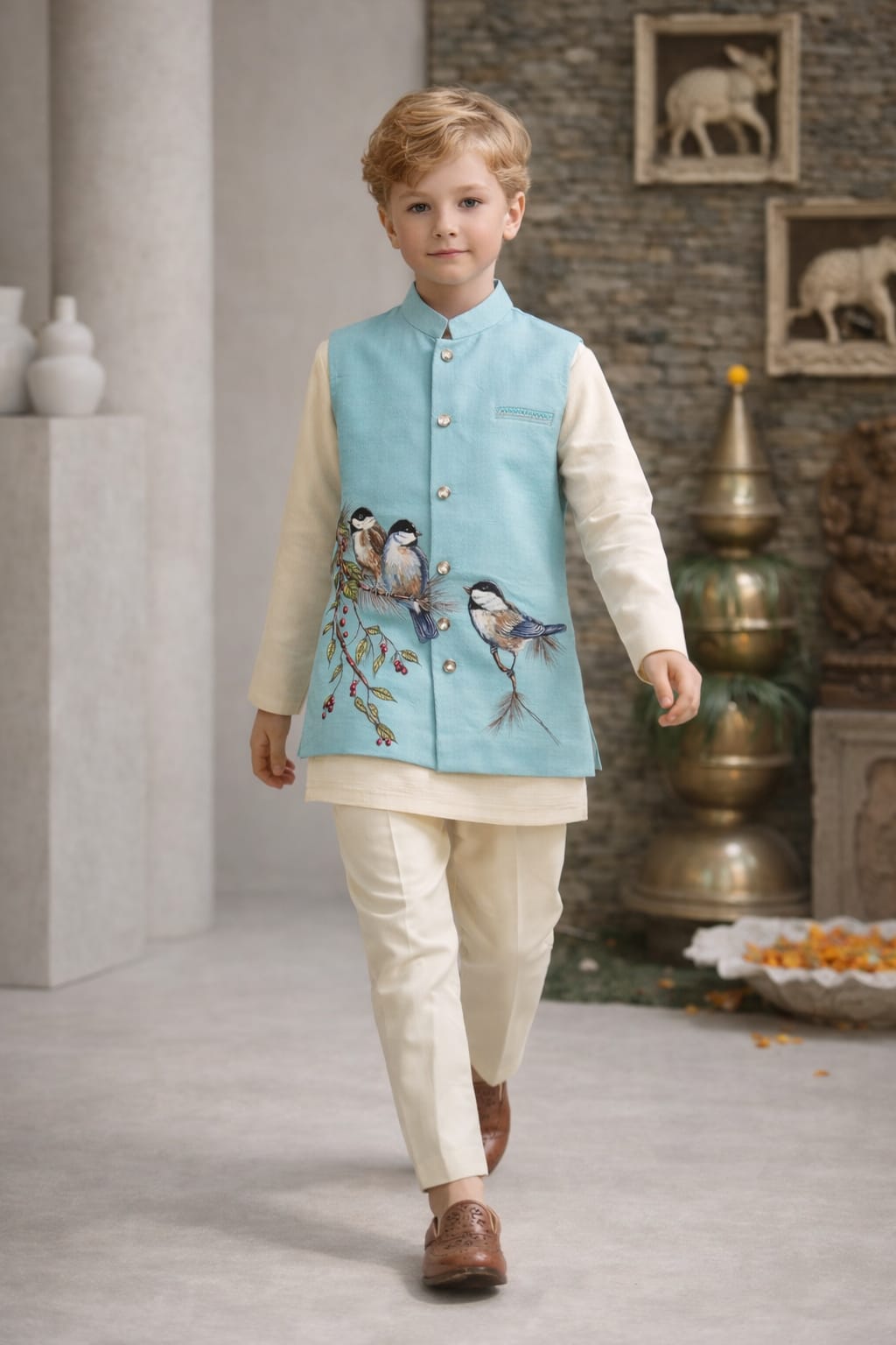Pre Order: Udaan Motif Kurta Set With Jacket