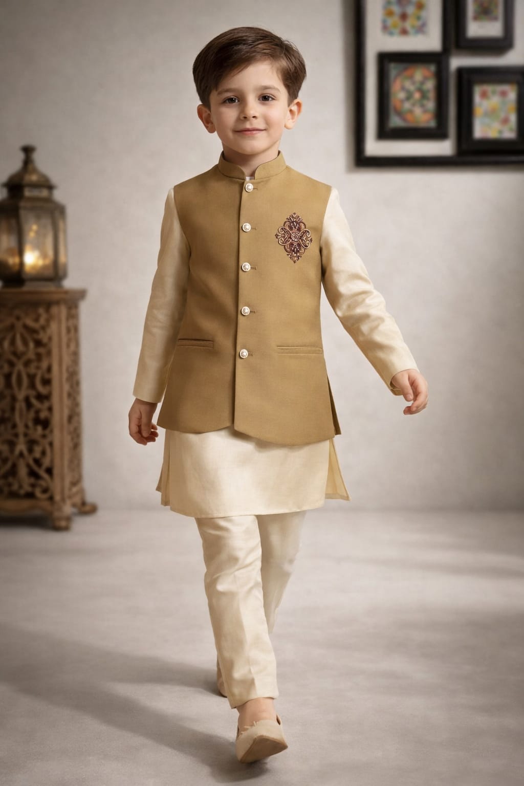 Pre Order:  Darbar Signature Ethnic Kurta Set With Jacket