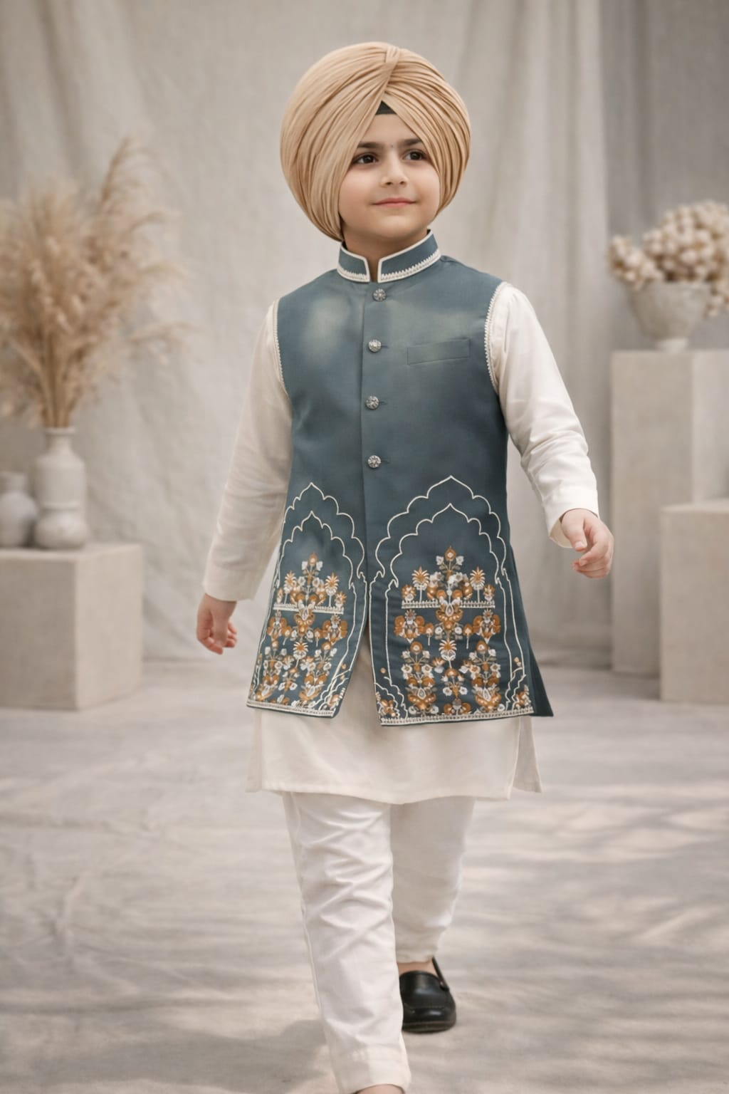 Pre Order:  Nawab-Inspired Designer Kurta Set With Jacket