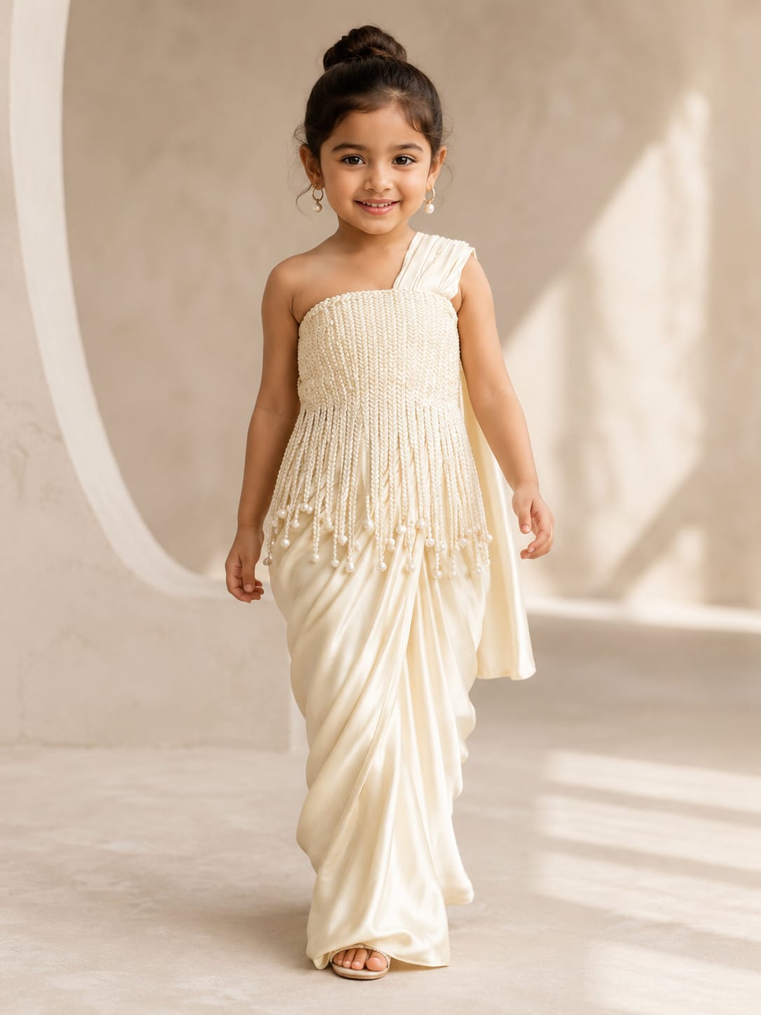 Soft Ivory Luxe Saree