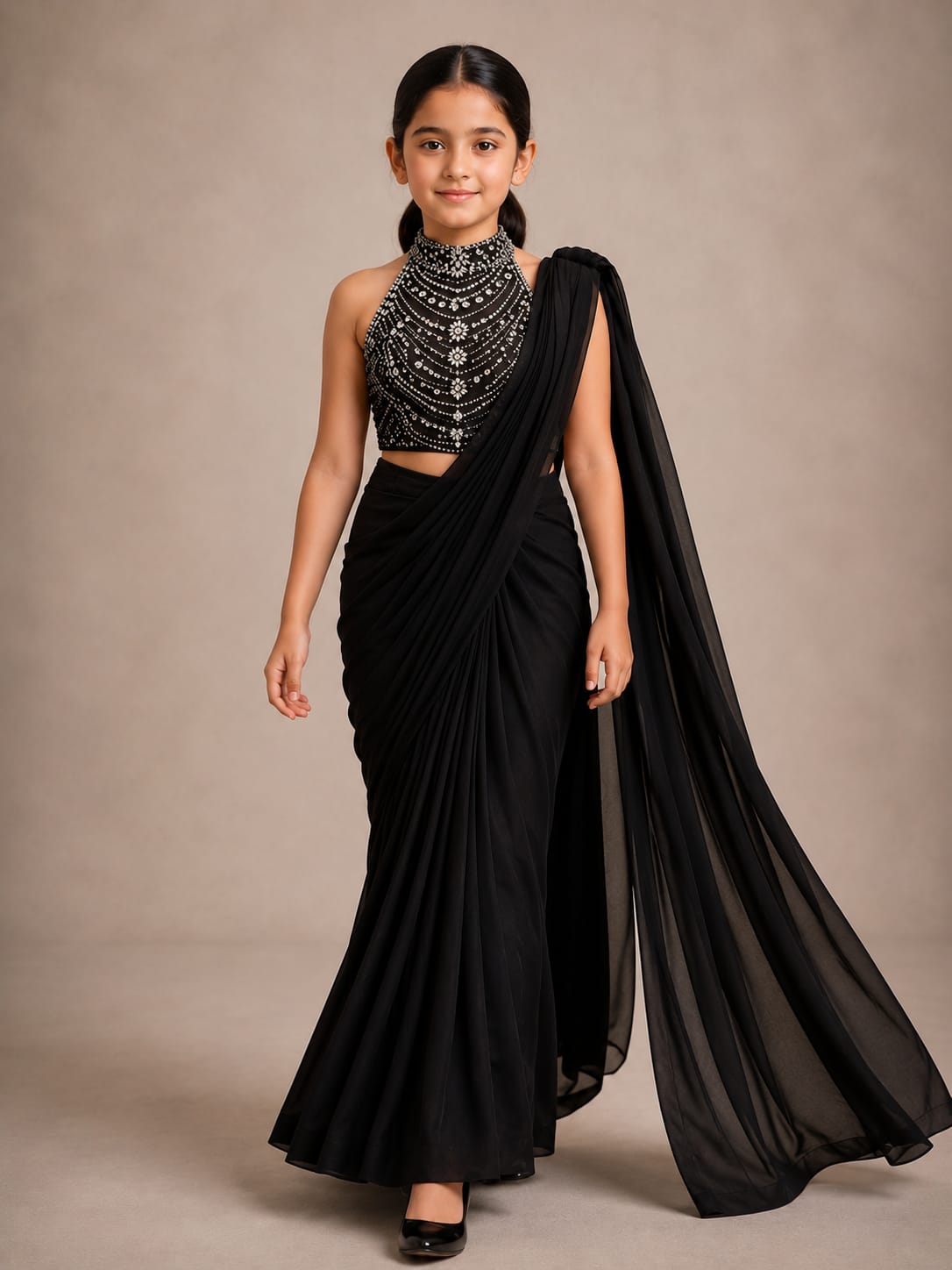 Black Diamond Princess Saree