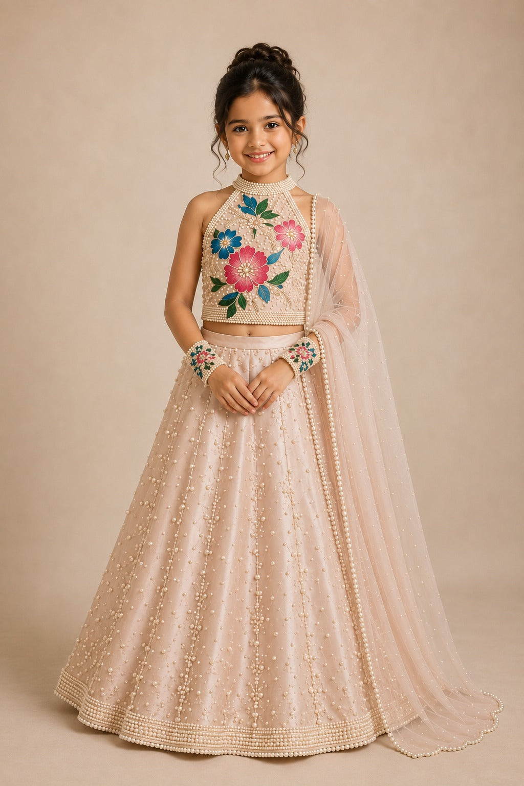 Blush Pearl Shower Lehenga
