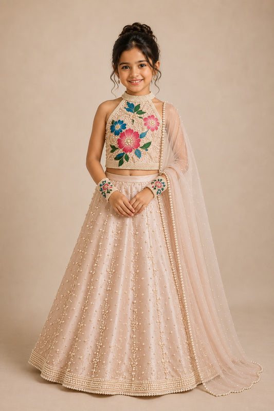 Blush Pearl Shower Lehenga