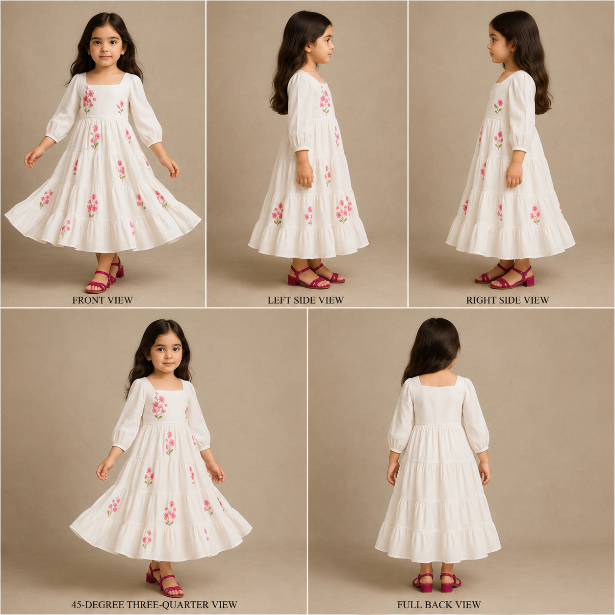 Pre Order: White Floral Tiered Dress