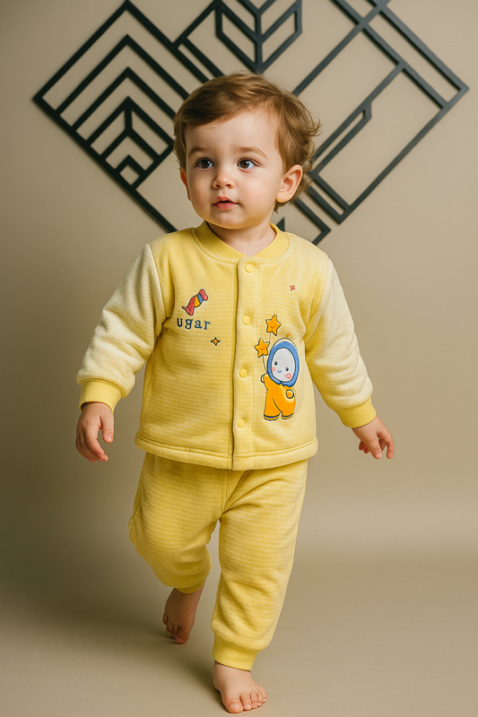 Pre Order: Yellow Teddy Warm Unisex Coord Set