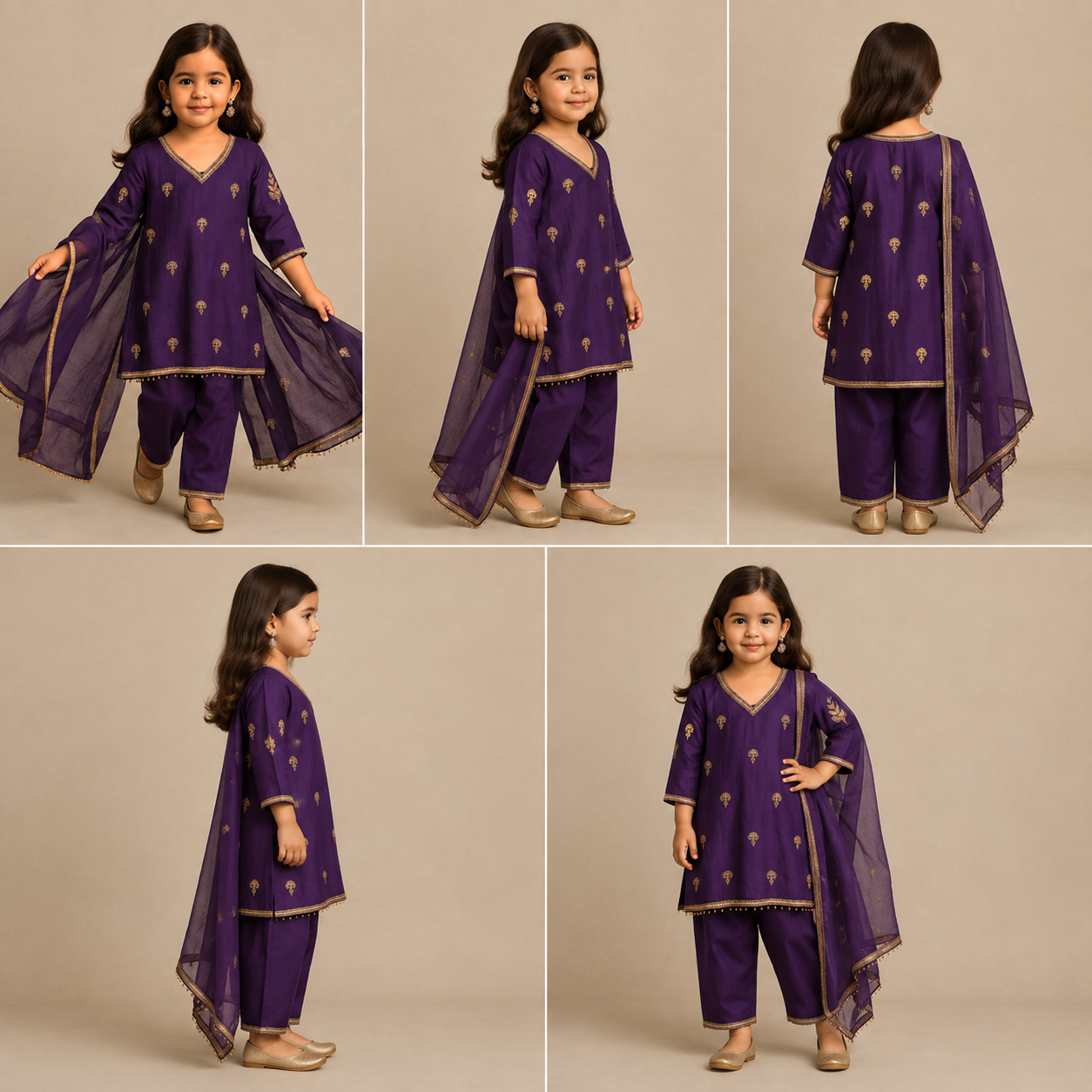 Pre Order: Purple kurta Suit Set