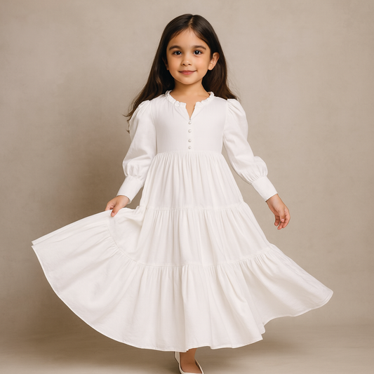 Pre Order: White Cotton Dress