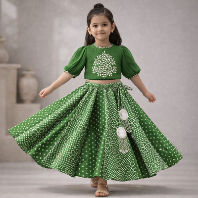 Pre Order: Mehendi Rang Ensemble Lehenga Set