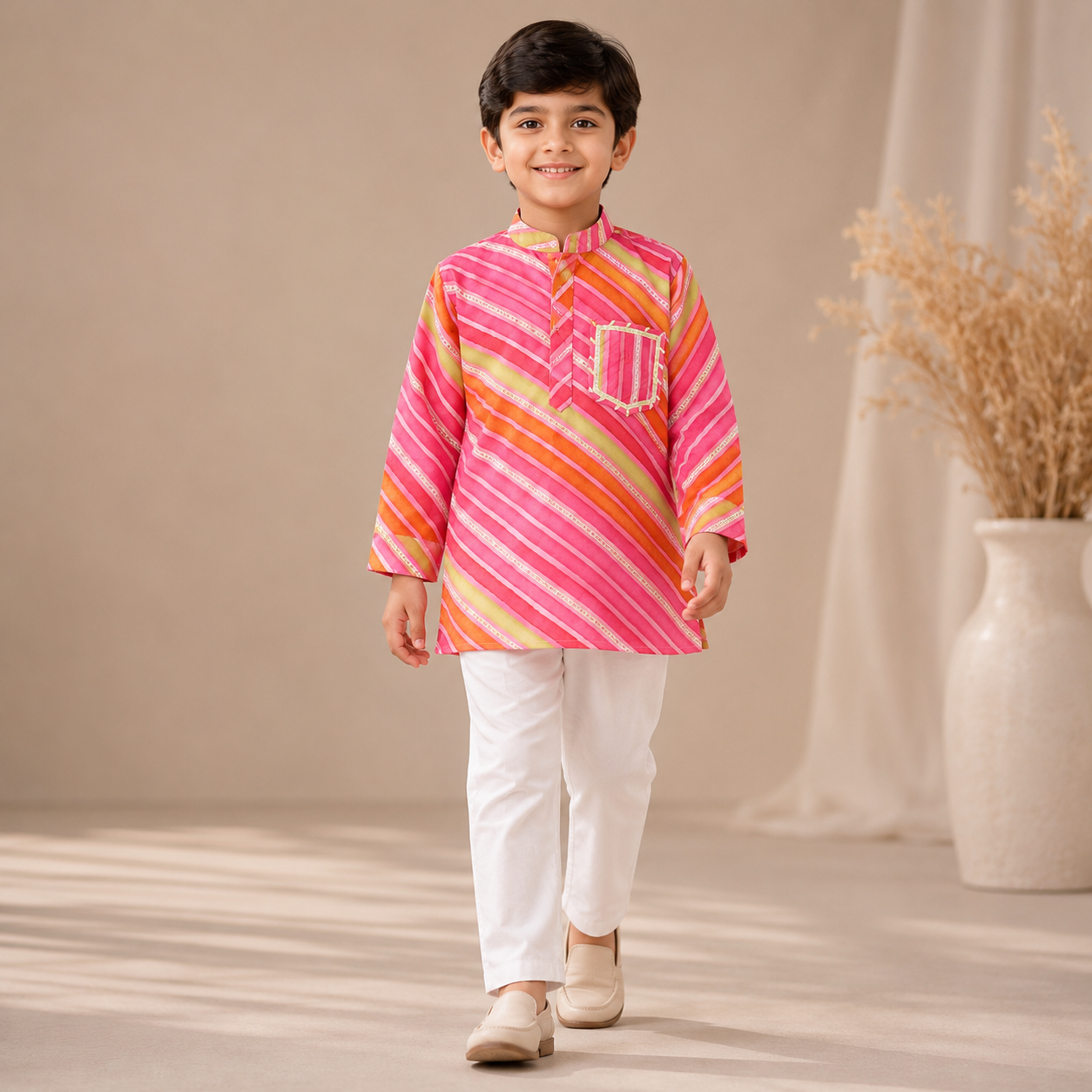 Pre Order: Leheriya Noor Kurta Set