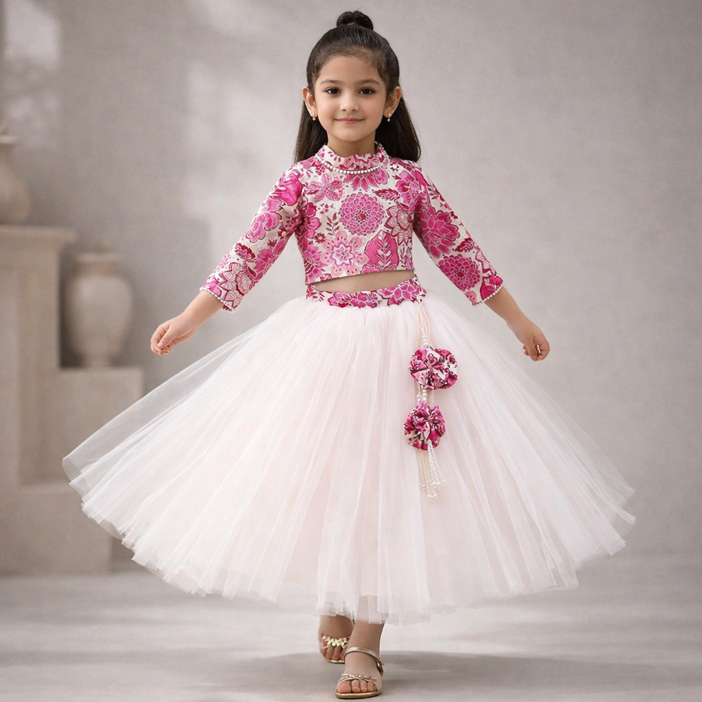 Pre Order: Rosy Petal Dream Lehenga Set