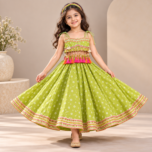 Pre Order: Mehendi Glow Lehenga