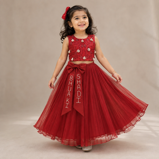 Pre Order: Scarlet Princess Lehenga Set