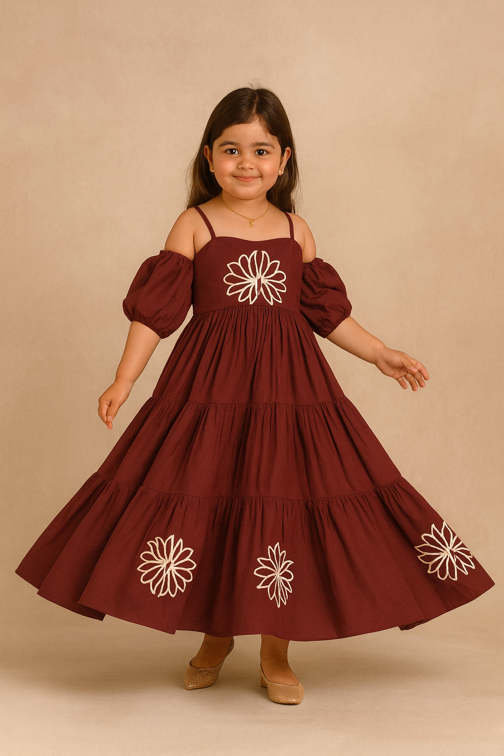 Pre Order: Brown Cotton Dress