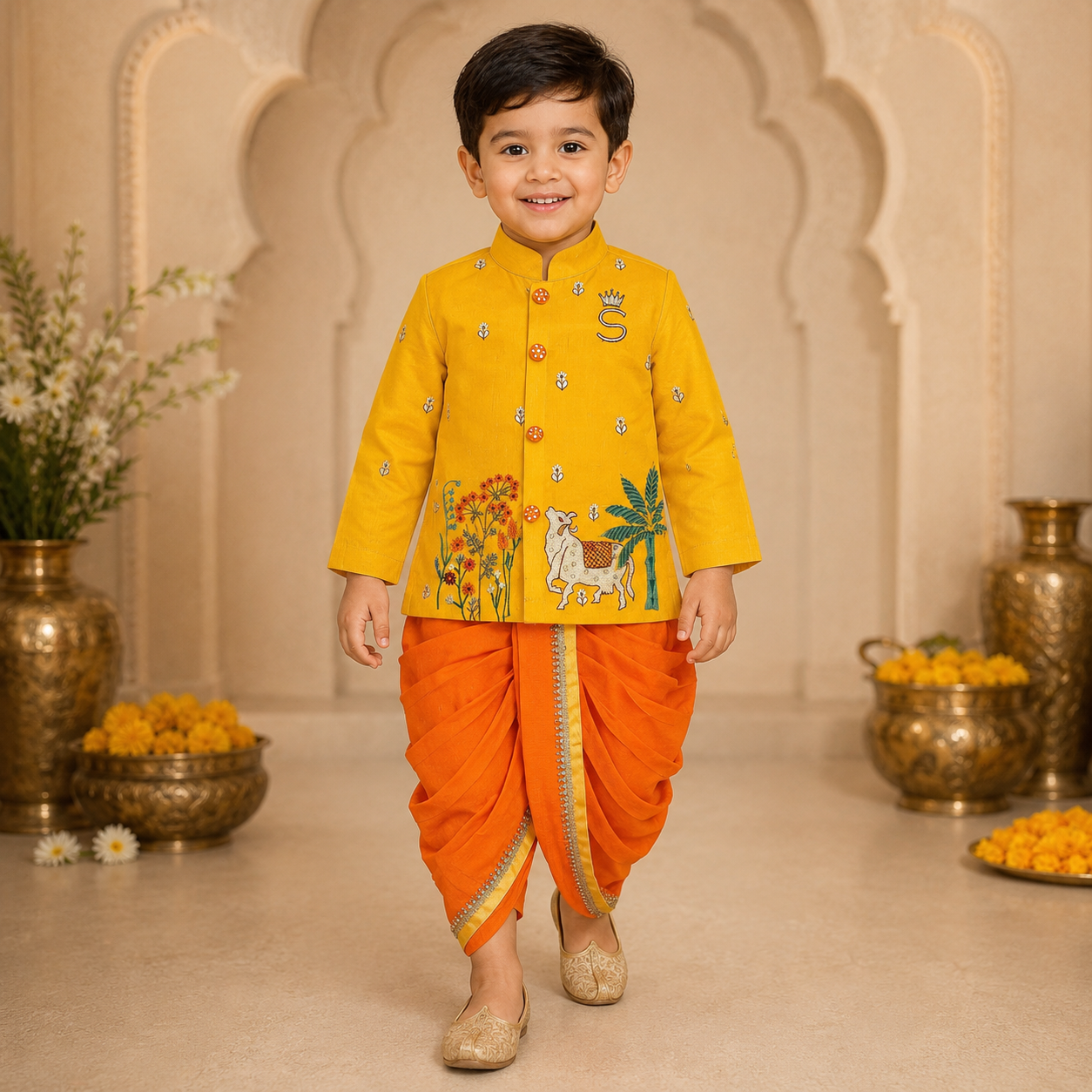 Pre Order: Vrindavan Kanha Dhoti Set
