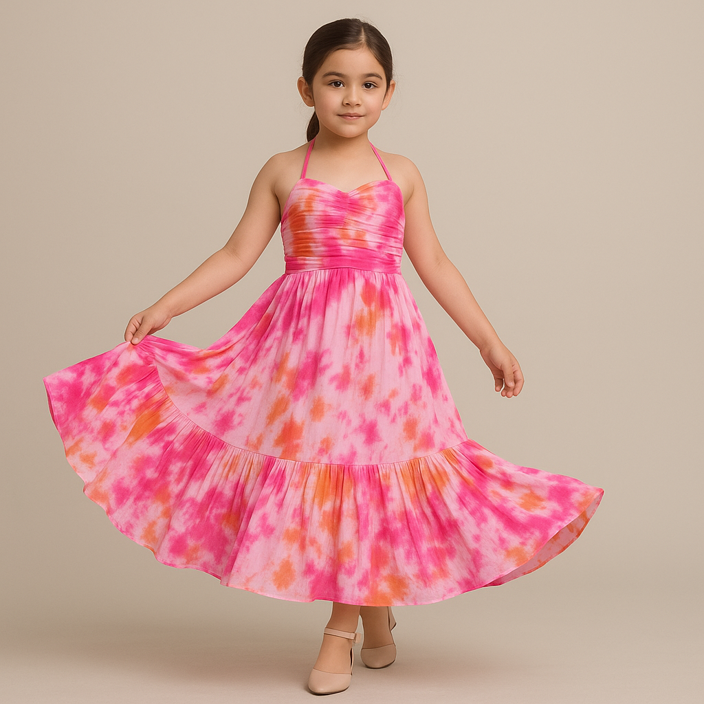 Pre Order: Multi Cotton Tiered Dress