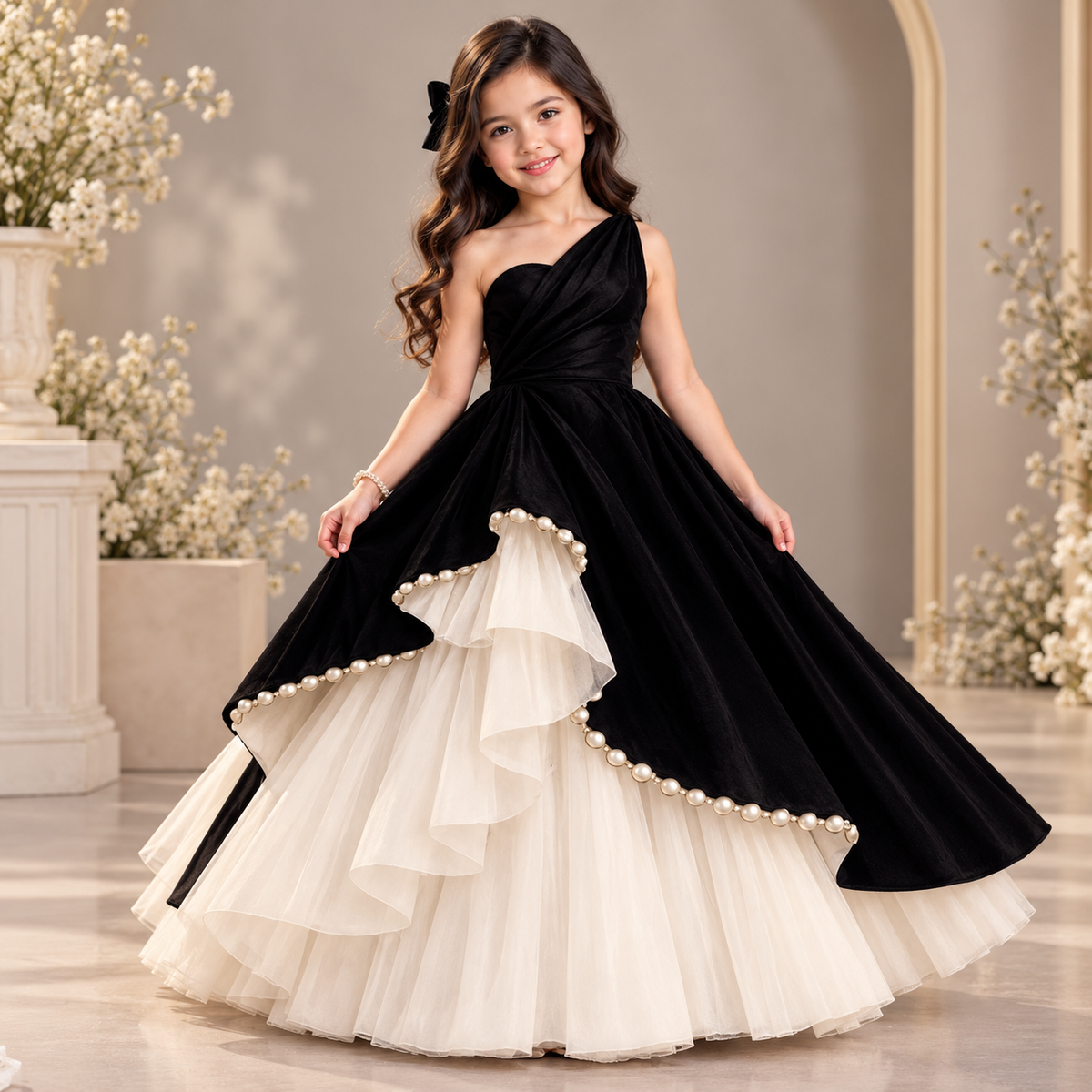 Pre Order: Noir Pearl Princess Gown