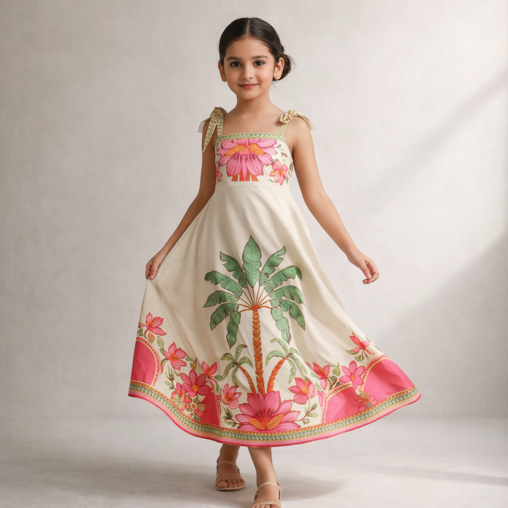Pre Order: Palm Blossom Twirl Gown