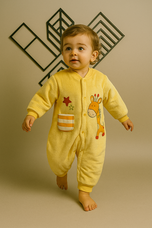 Pre Order: Yellow Giraffe winter jumpsuit