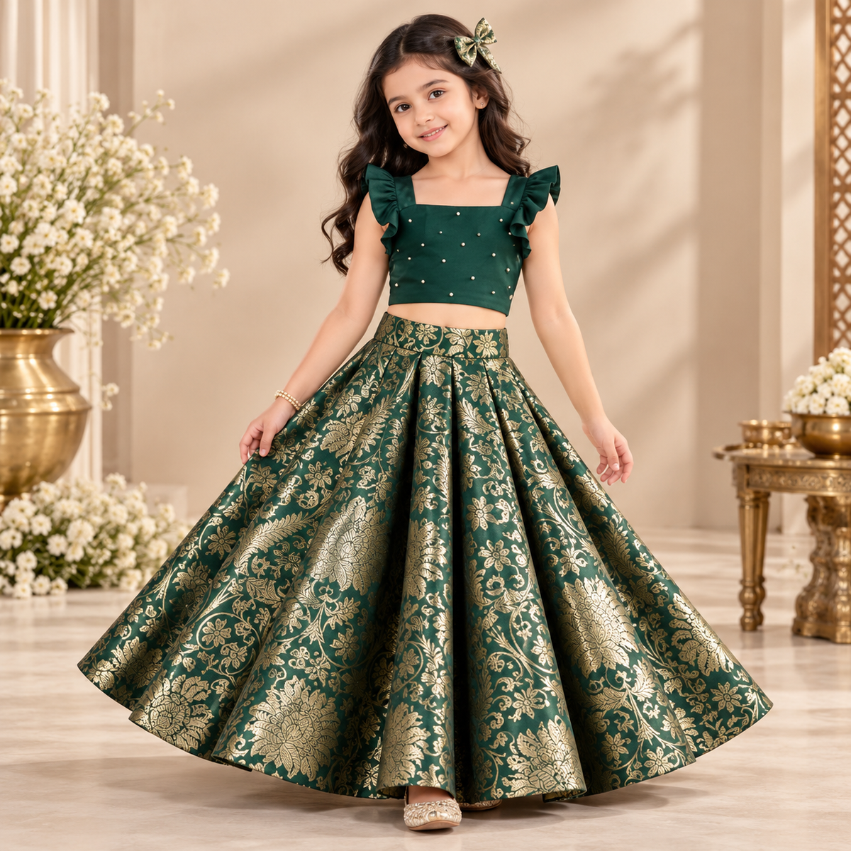 Pre Order : The Emerald Princess Lehenga