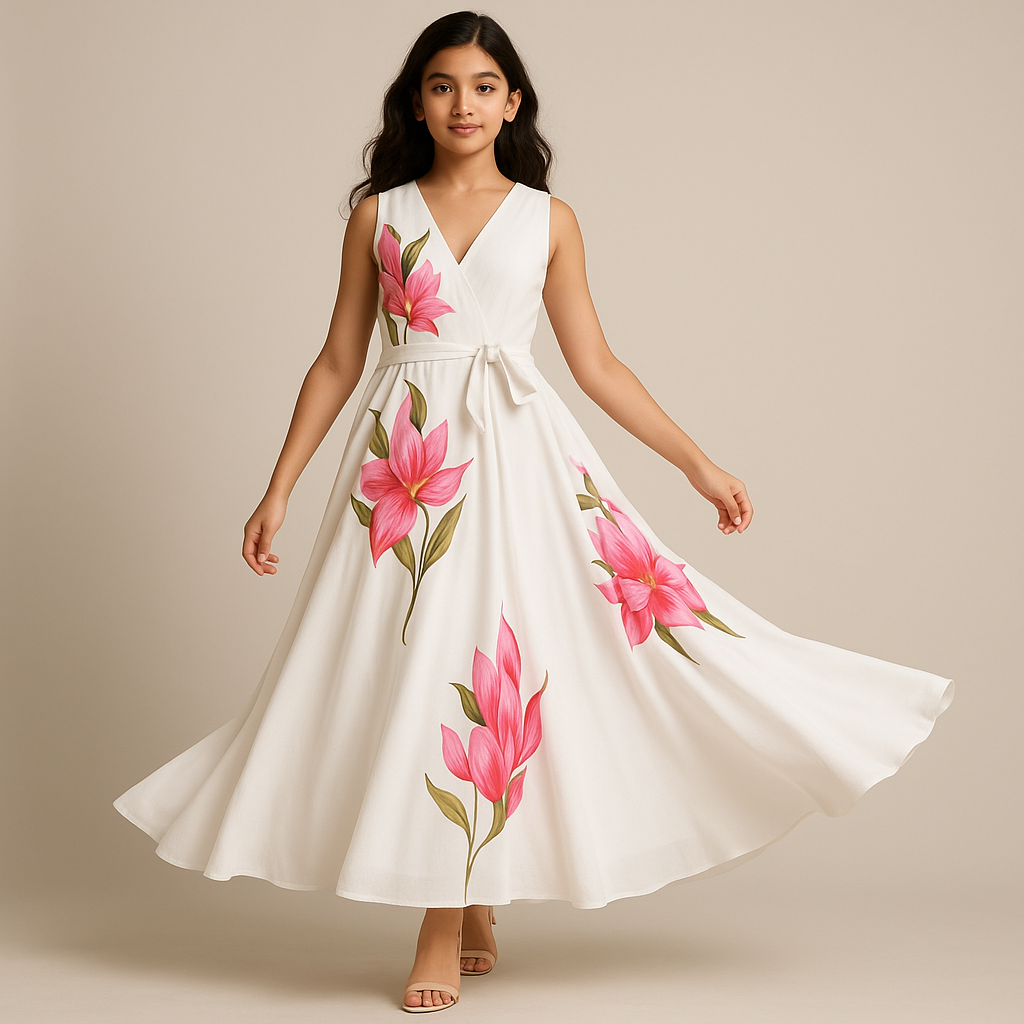 Pre Order: White Floral  Dress