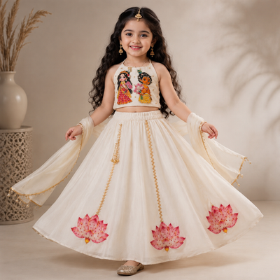 Pre Order: Radha Madhav Padma Lehenga