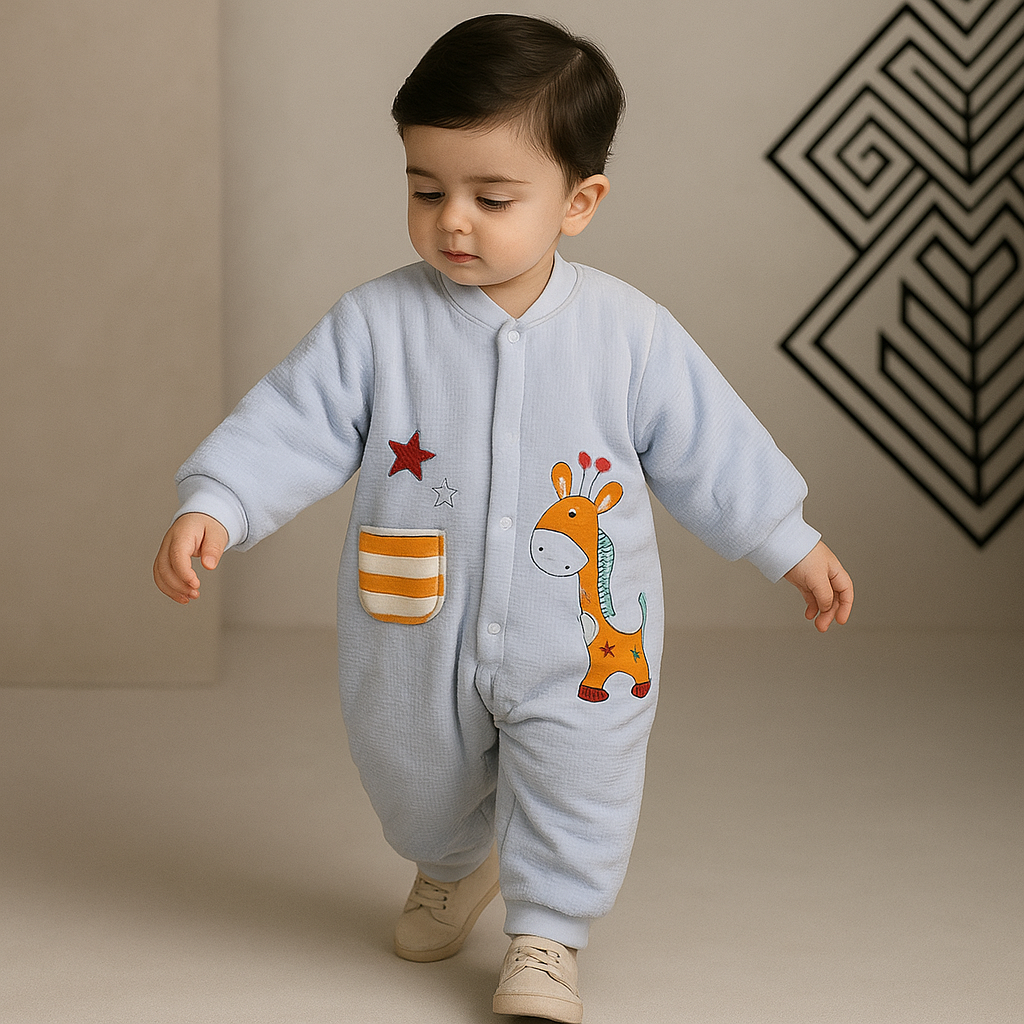 Pre Order: Grey Giraffe winter jumpsuit