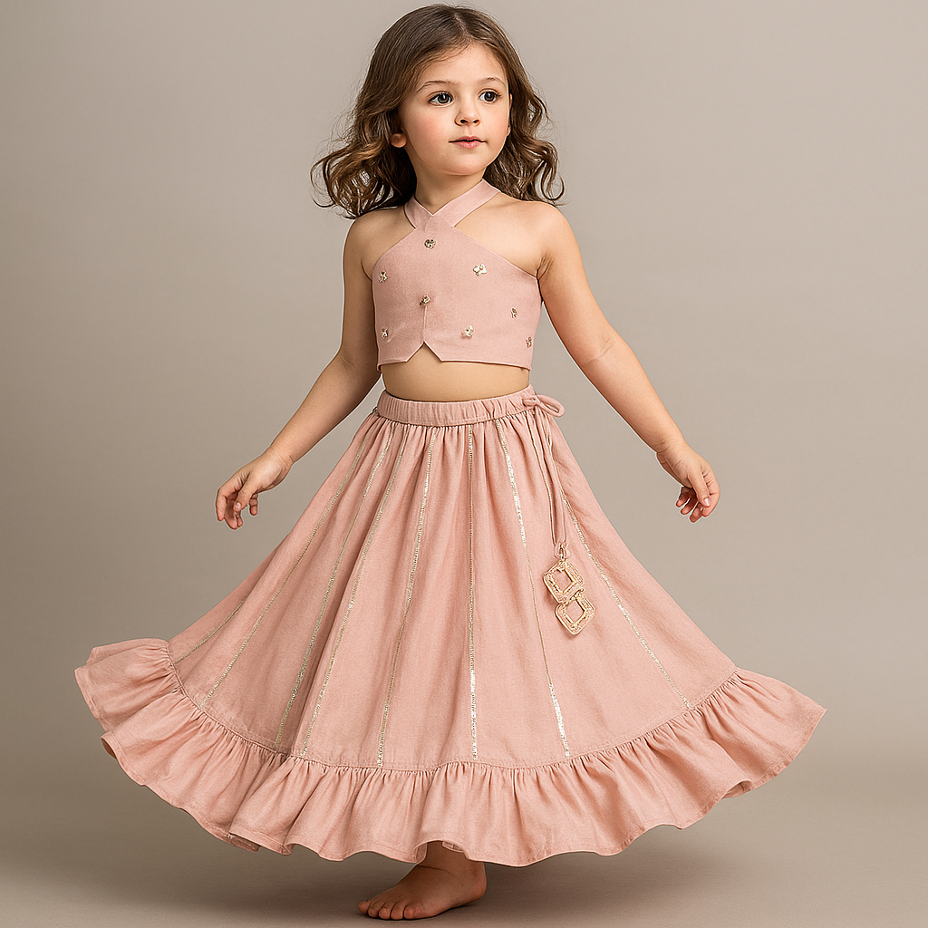 Pre Order: Stylish Sequins Work Top With Lehenga