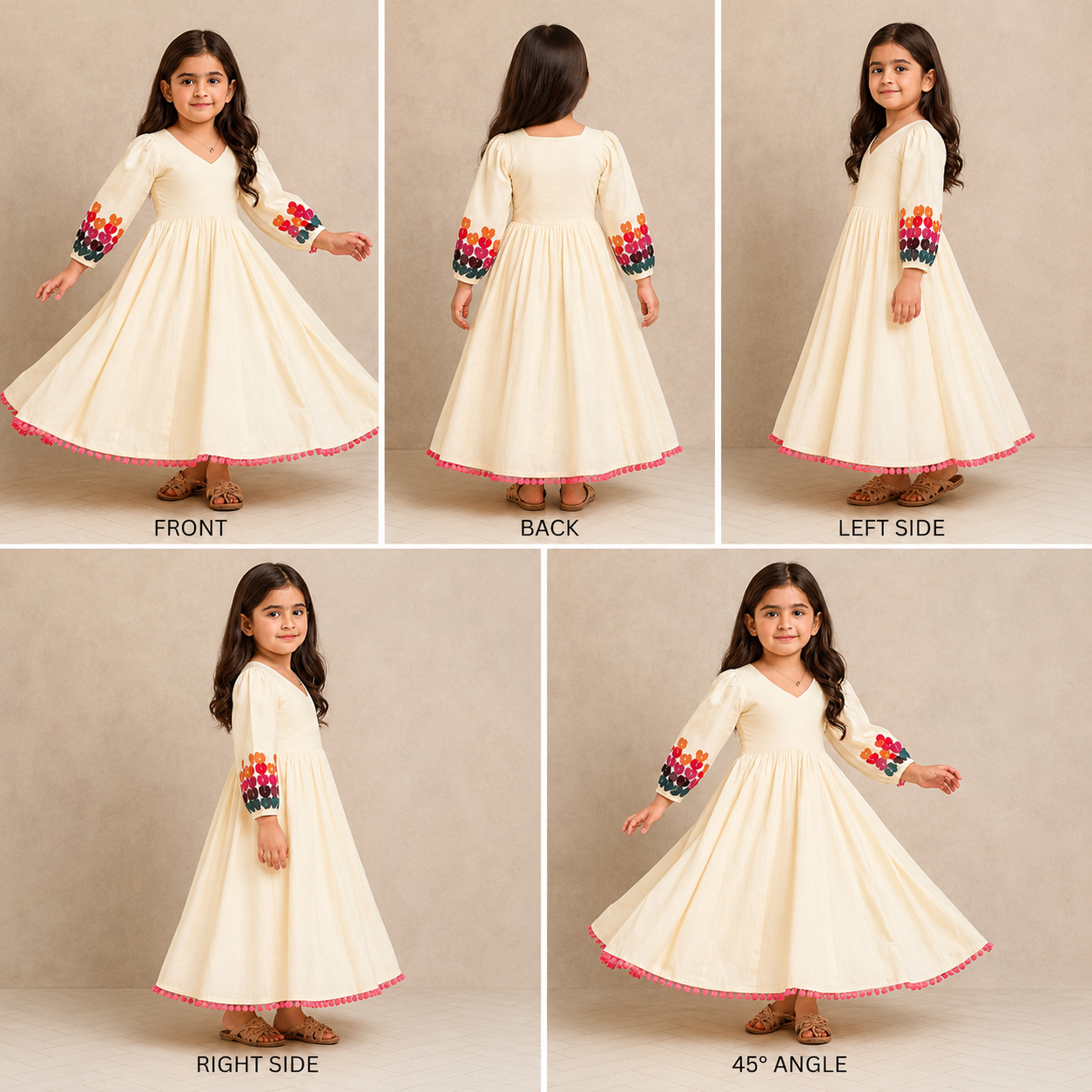 Pre Order: Off White Cotton Dress