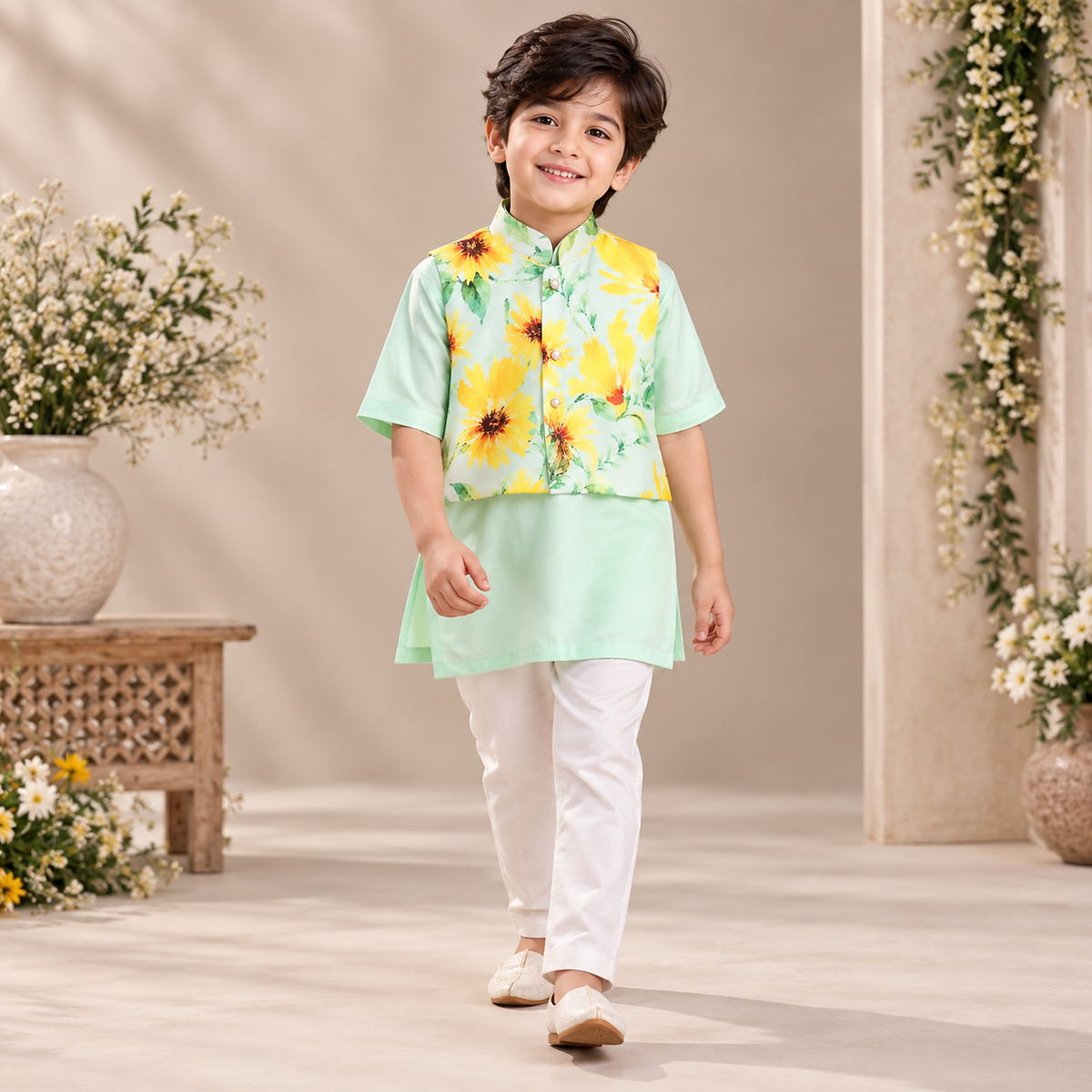 Pre Order: Aarav Bloom Kurta Set