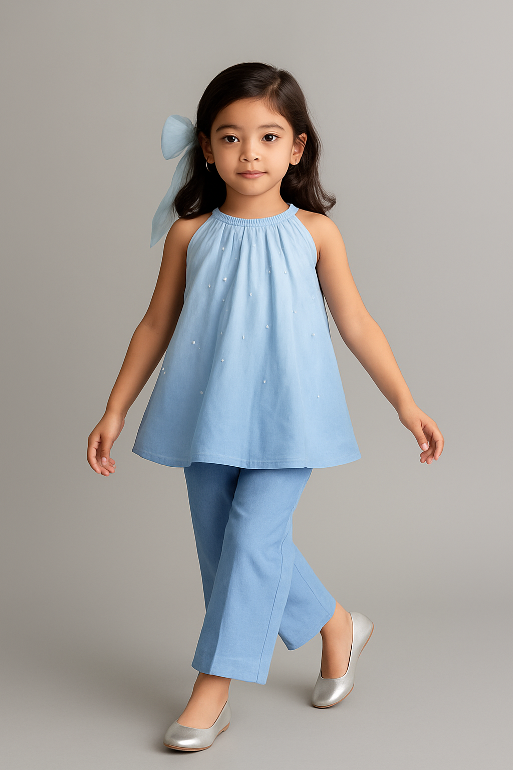 Pre Order: Blue Ombre Kurti With Matching Pant