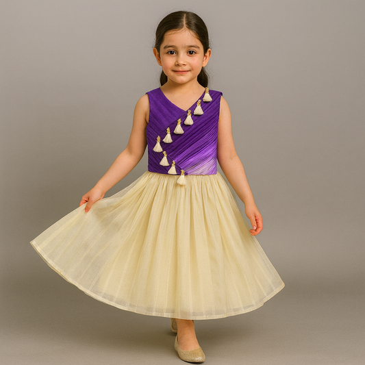 Pre Order: Elegant Fringe Embellished Top And Lehenga