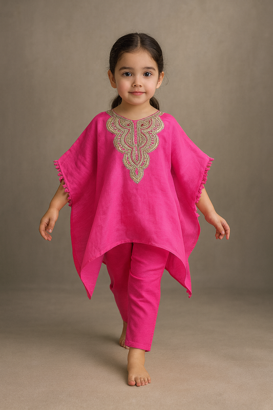 Pre Order: Kaftan Top With Inner Crop Top And Pant